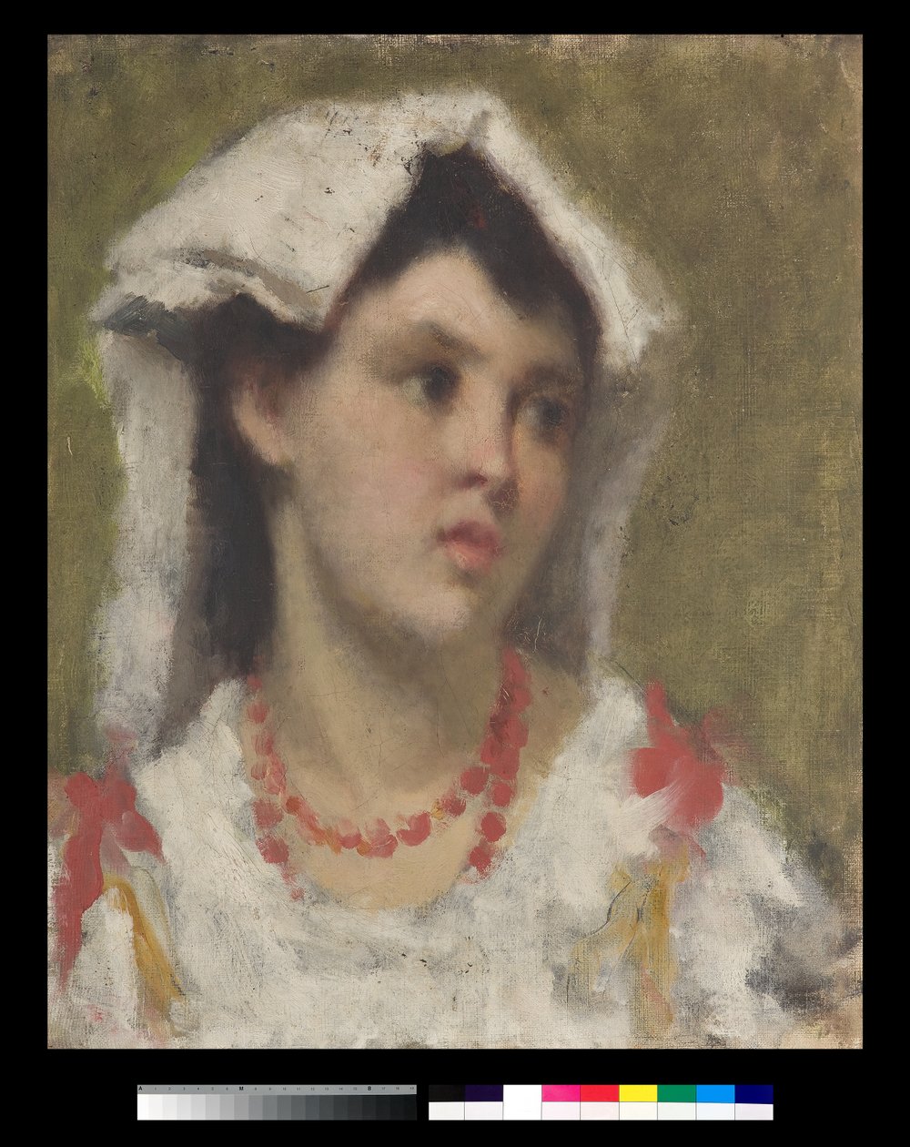 Portrett av en ung kvinne fra Ciociaria, 1877 av Leonardo Bazzaro