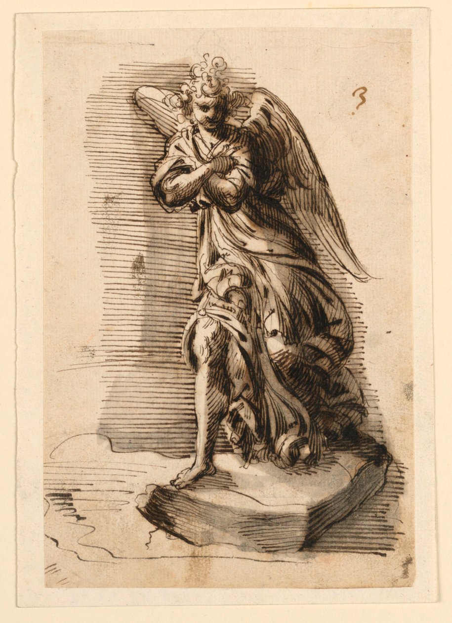 Design for Sculpture: Angel in Adoration av Leonardo Scaglia