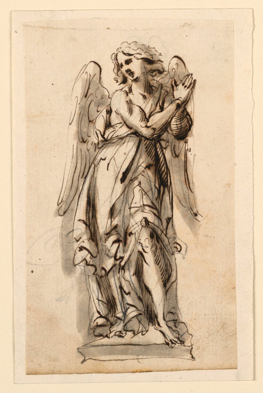 Design for skulptur, Angel in Adoration av Leonardo Scaglia