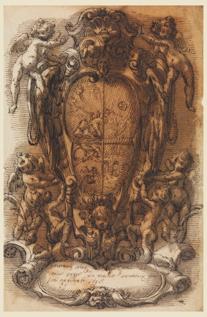 Design av skjold med våpenskjold av Leonardo Scaglia