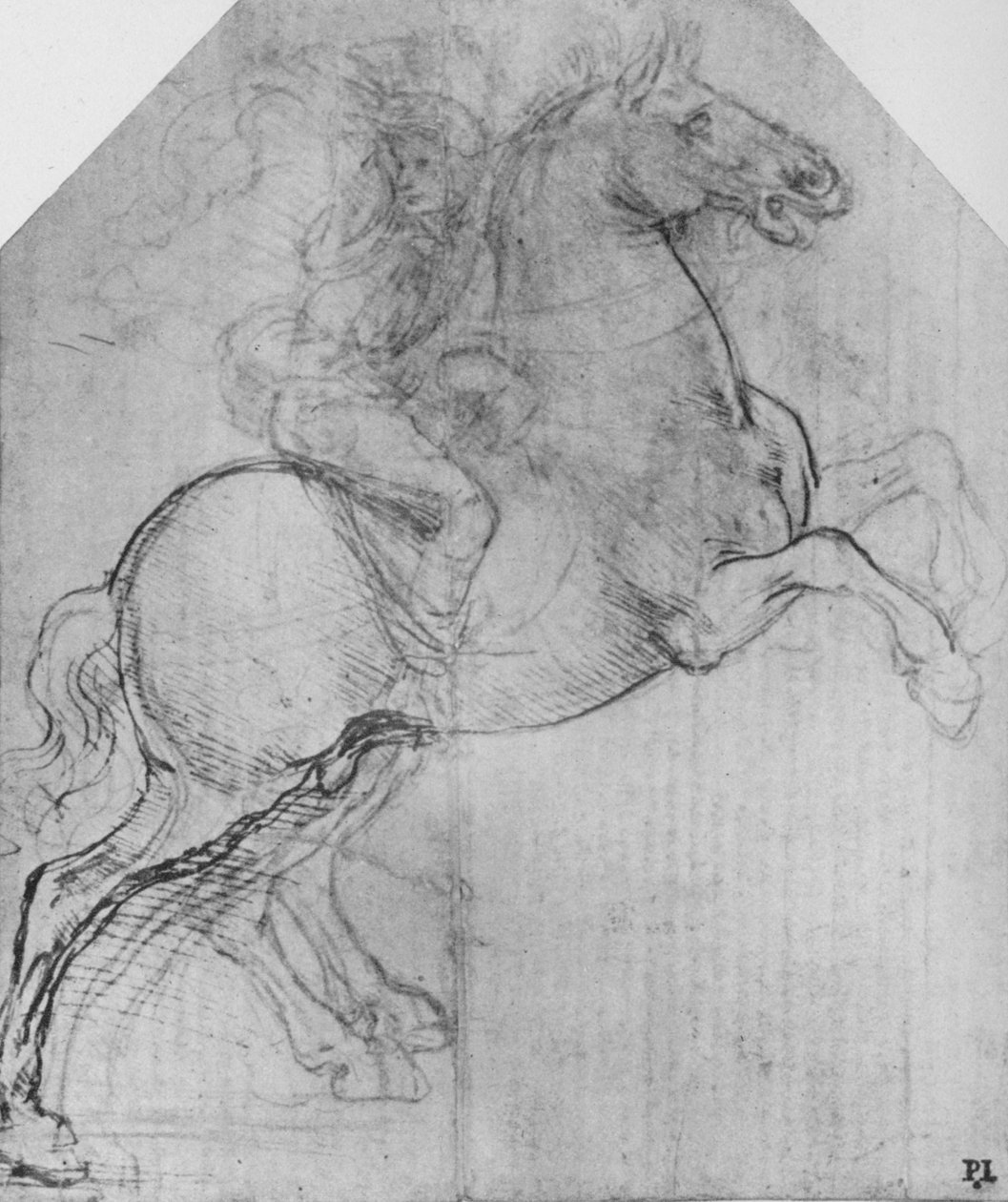A Rider on a Rearing Horse, c1480 1945 av Leonardo da Vinci