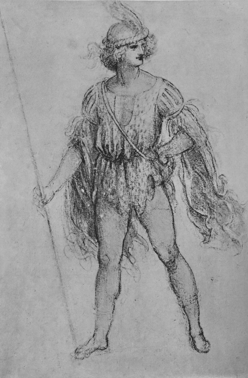 A Youth with a Lance, c1480 1945 av Leonardo da Vinci