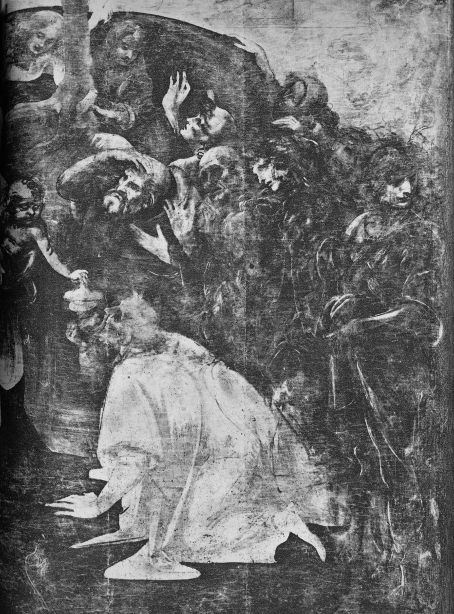 Adoration of the Magi - Høyre nedre del, c1481 1945 av Leonardo da Vinci