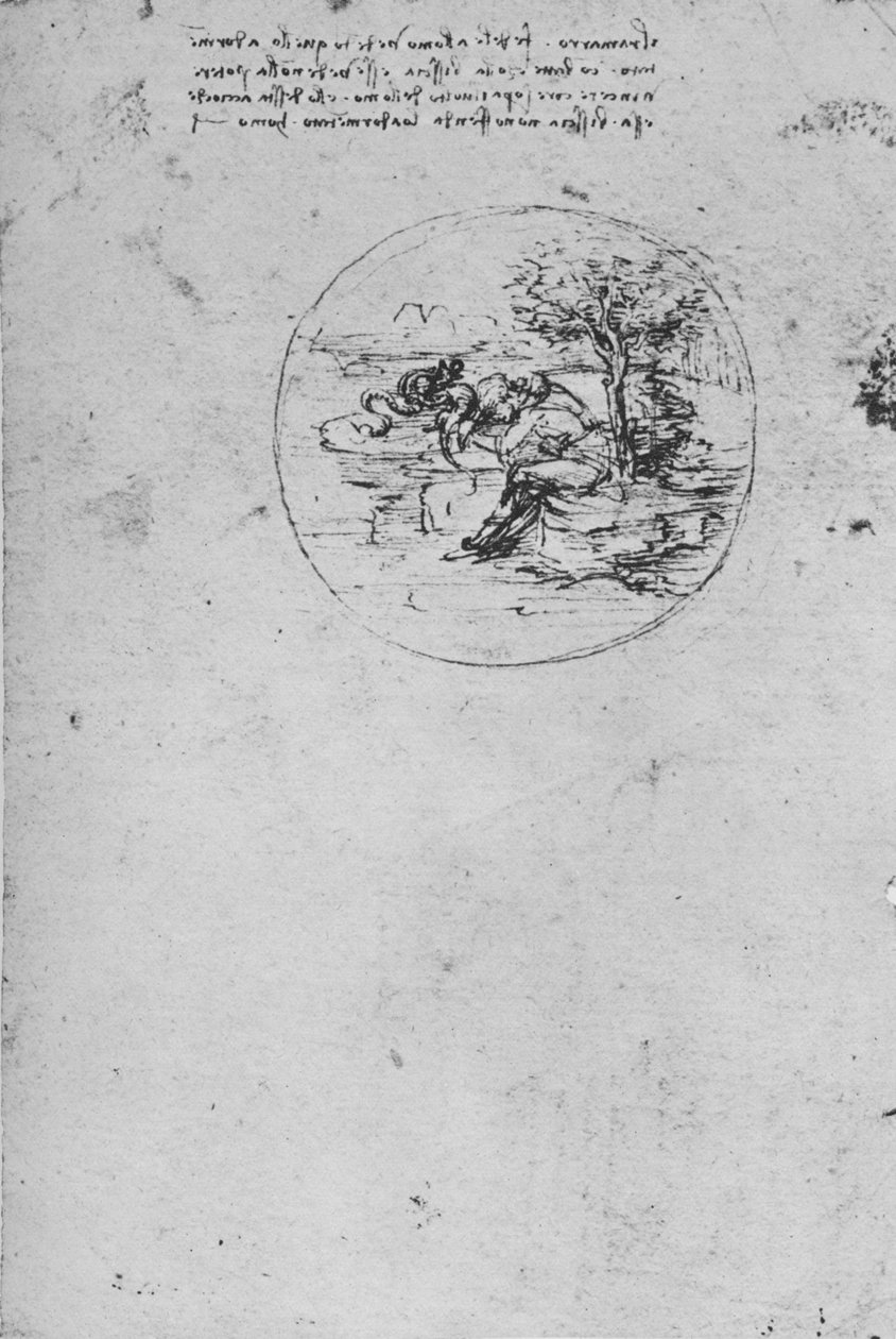 Allegory of the Lizard Symbolizing Truth, c1480 1945 av Leonardo da Vinci