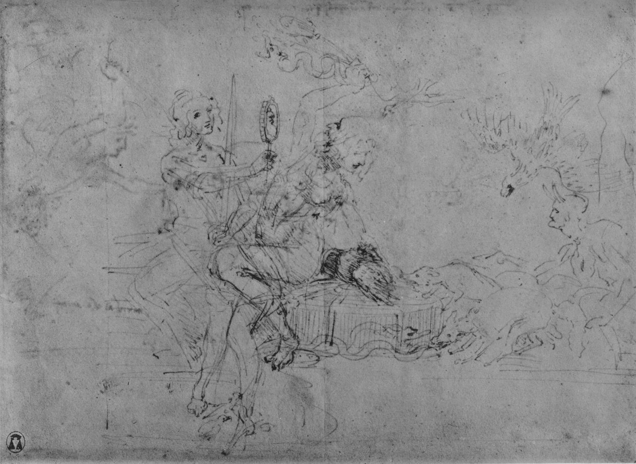 An Allegory of Statecraft, c1480 1945 av Leonardo da Vinci