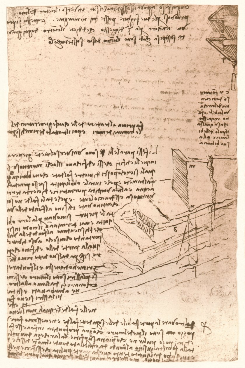 Arkitekttegning, c1472-c1519 1883 av Leonardo da Vinci