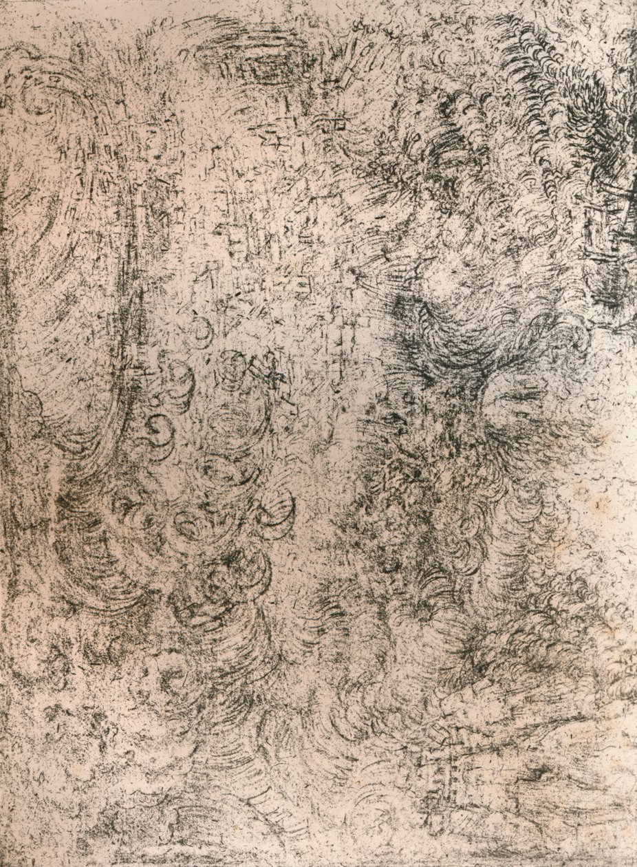 Kulltegning, som representerer en syndflod, fra Royal Library, Windsor Castle, 1883 av Leonardo da Vinci