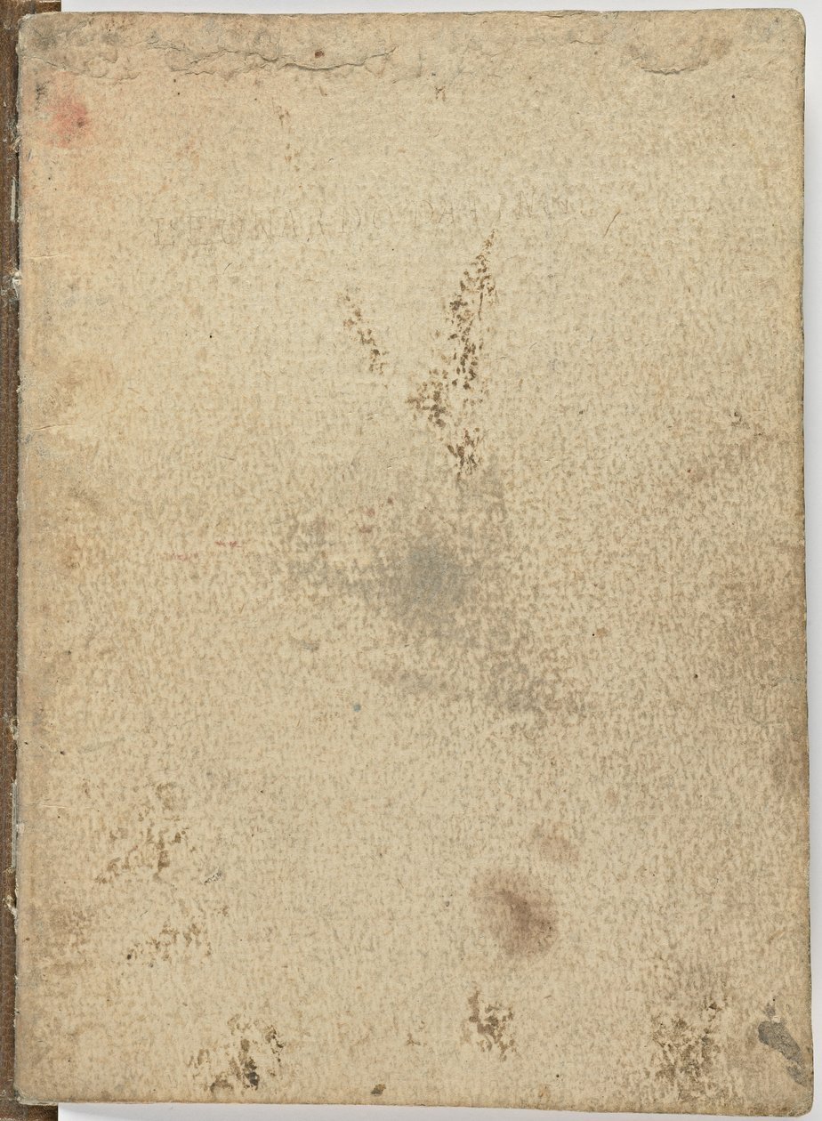 Kode på flukt av fugler, c. 1505-06, papirmanuskript, cc. 18, omslag I av Leonardo da Vinci