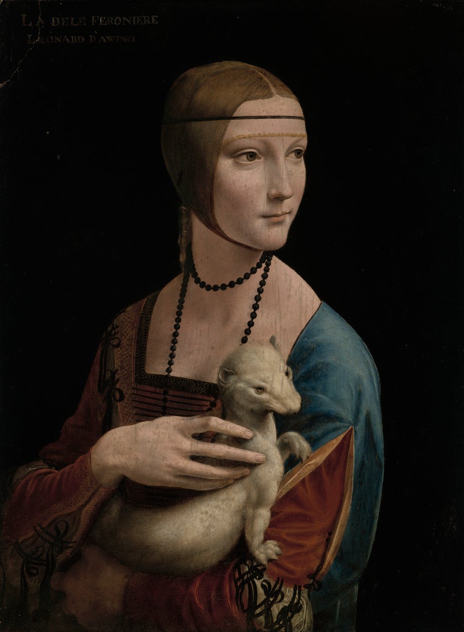 Damen med hermelin – portrett av Cecilia Gallerani (ca. 1473–1536) av Leonardo da Vinci