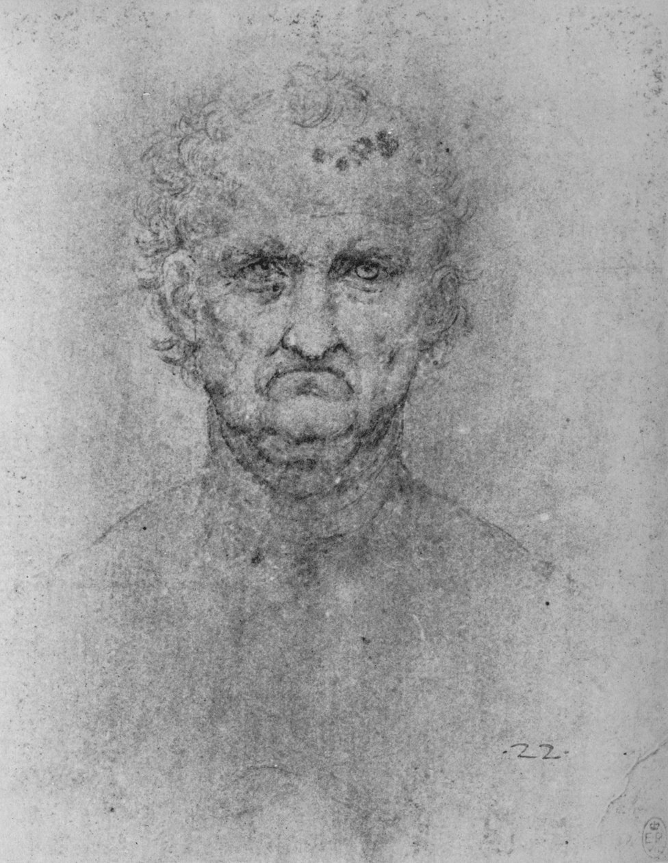 Full Face of an Old Man, c1480 1945 av Leonardo da Vinci