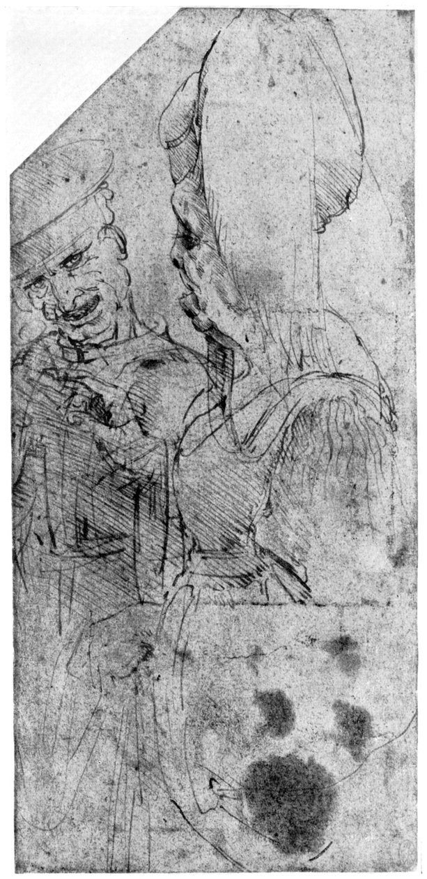 Grotesk par, slutten av 1400- eller begynnelsen av 1500-tallet 1954. av Leonardo da Vinci