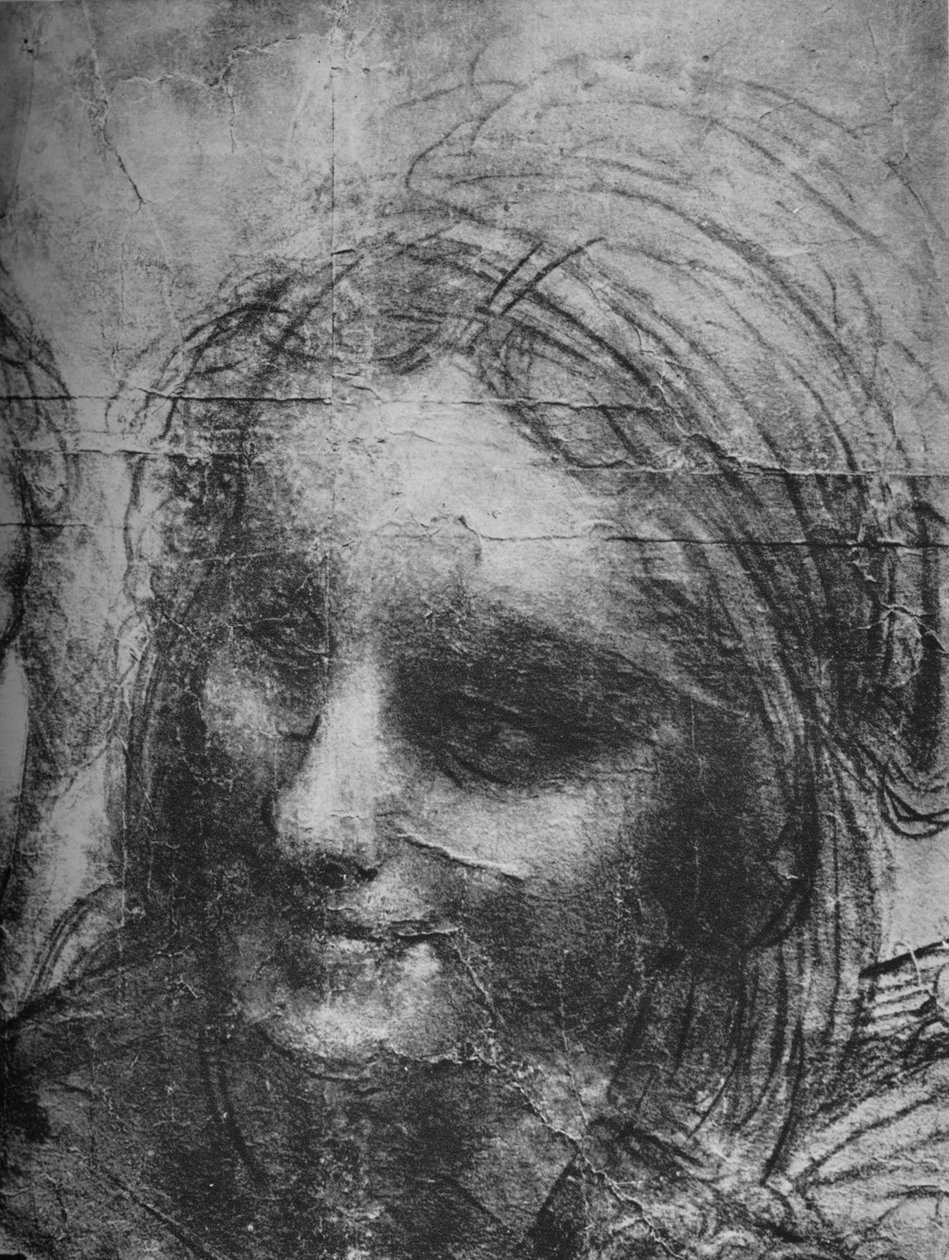 Leder av St. Anne - Jomfru og barn med St. Anne og spedbarn St. John, c1480 1945 av Leonardo da Vinci