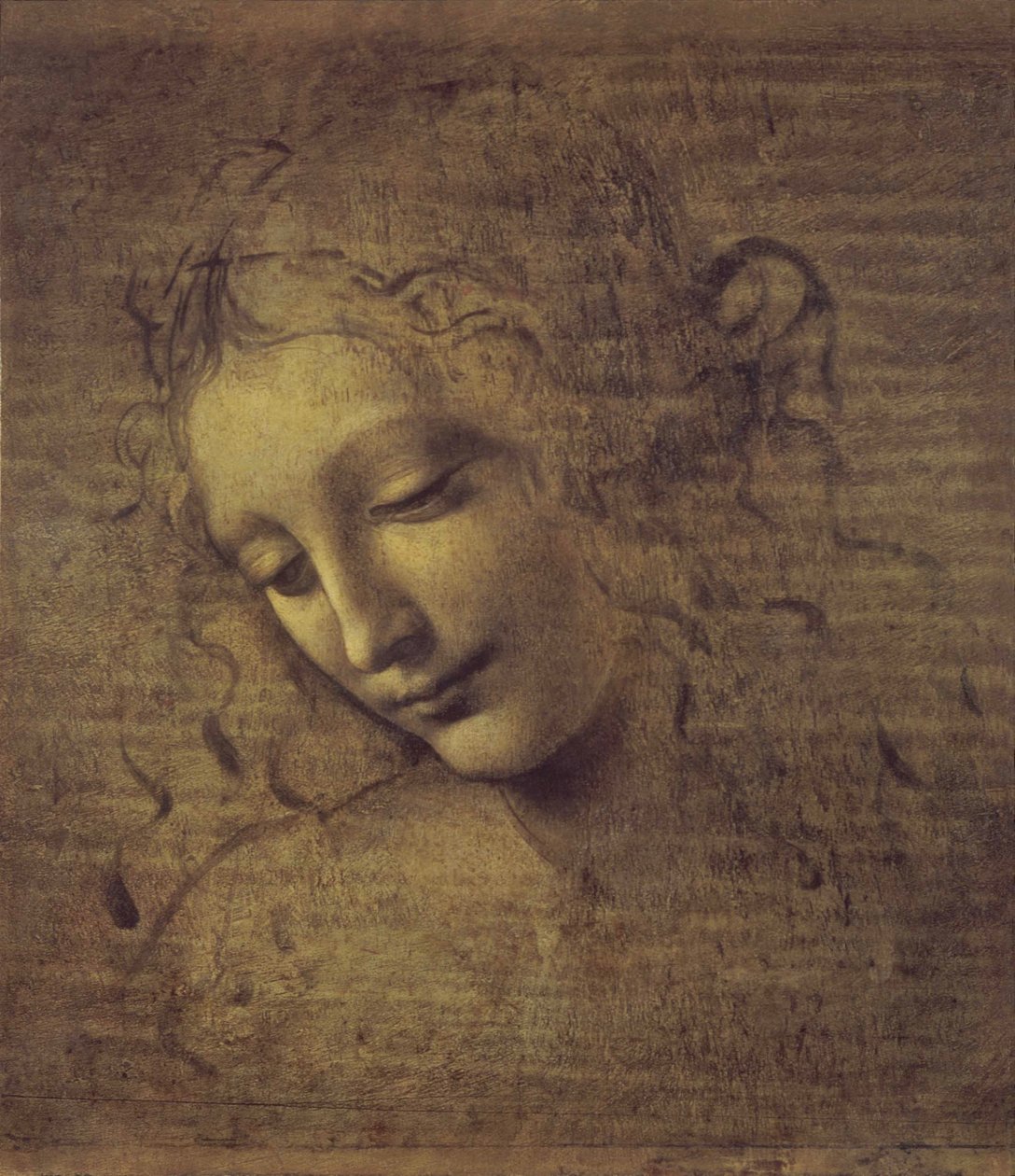 Head of a Woman La Scapigliata, 1500-tallet av Leonardo da Vinci