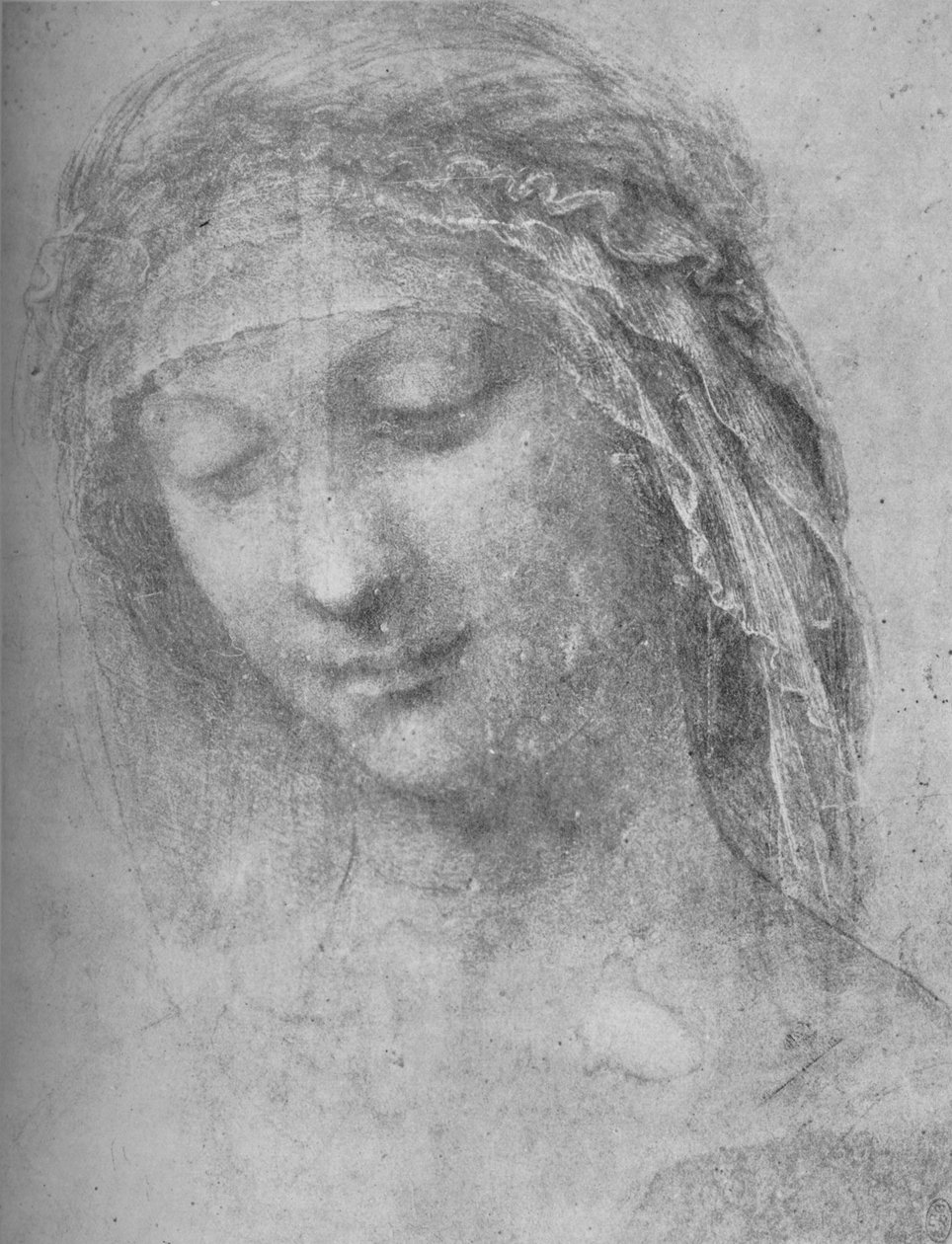 Leder for en kvinne tre fjerdedeler til venstre, c1480 1945 av Leonardo da Vinci
