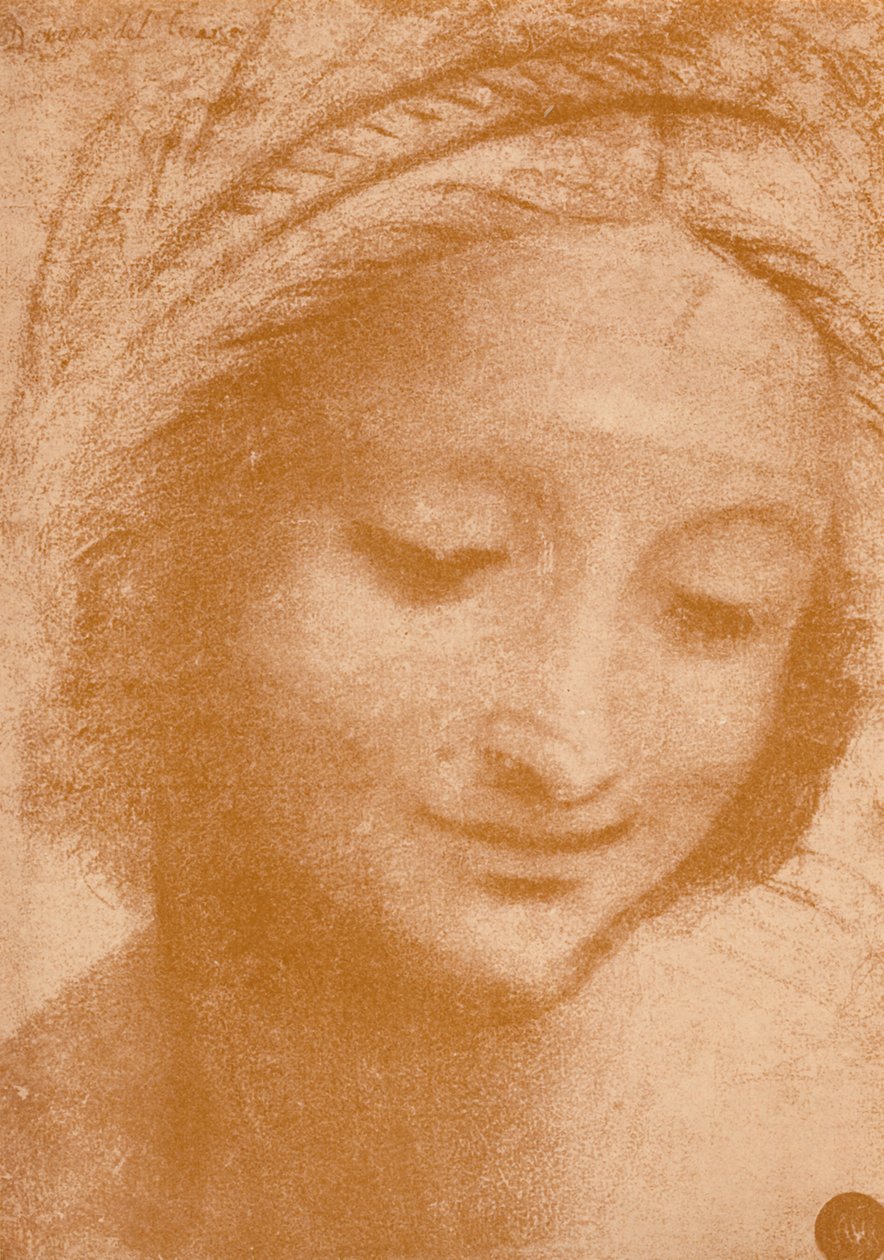 Head of a Woman, c1400-tallet, 1932 av Leonardo da Vinci