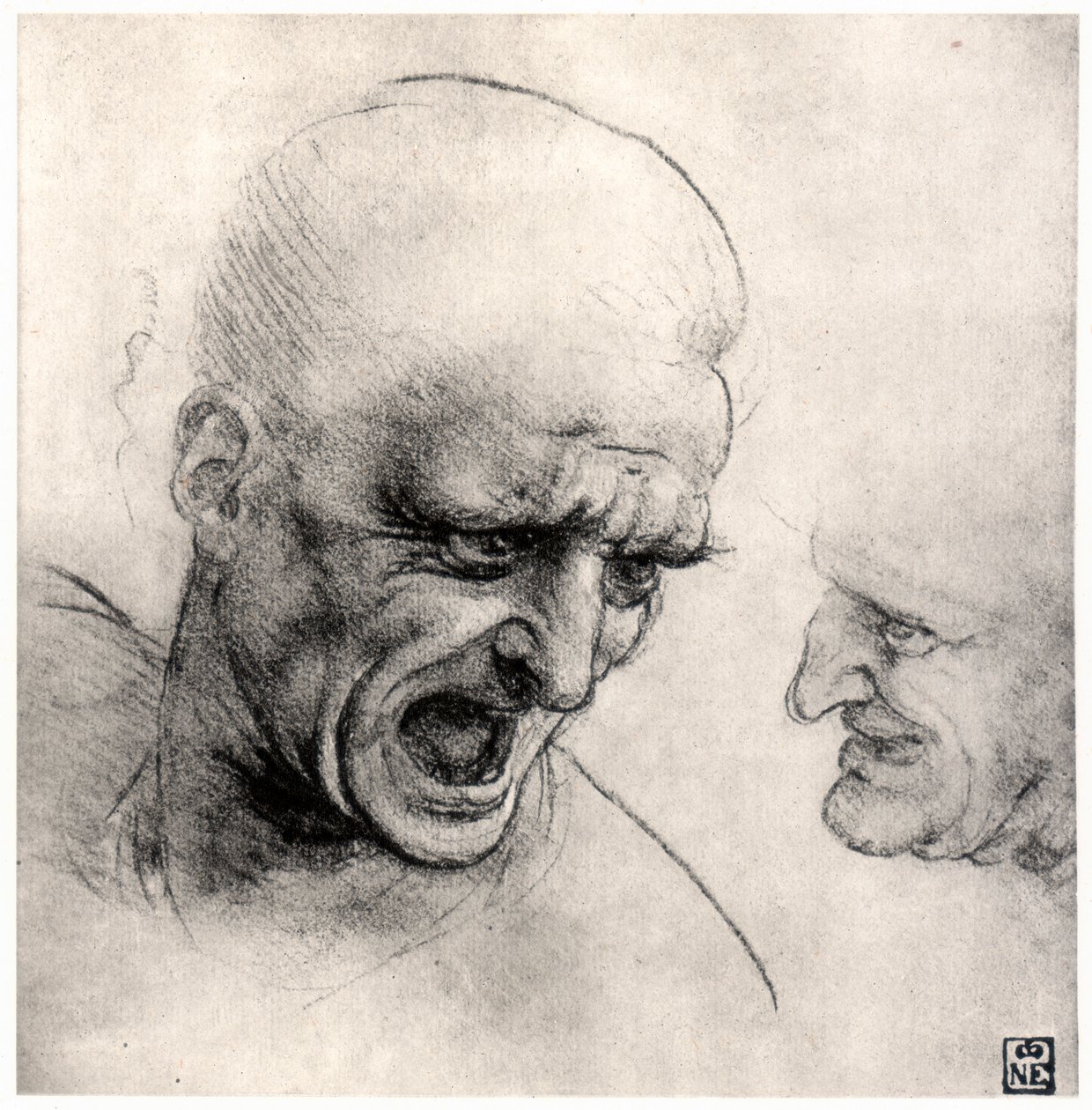 Heads of Warriors, 1503-1505 av Leonardo da Vinci