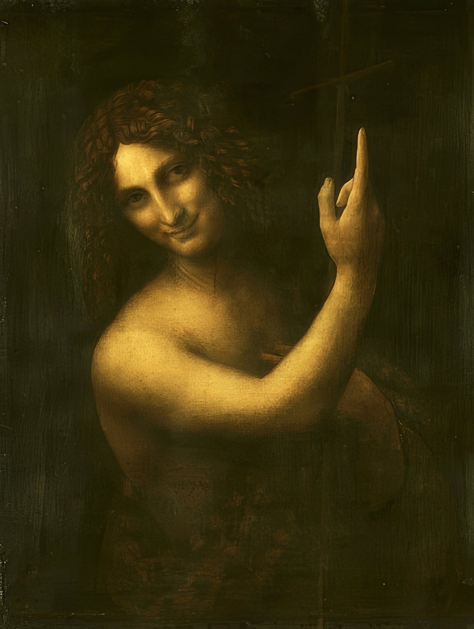 døperen Johannes. 1513/16 av Leonardo da Vinci