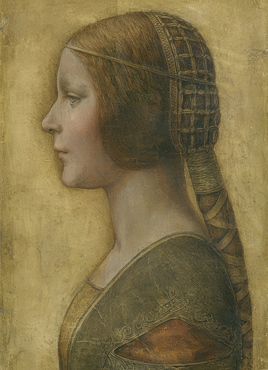 Den vakre prinsessen. Um 1496 av Leonardo da Vinci