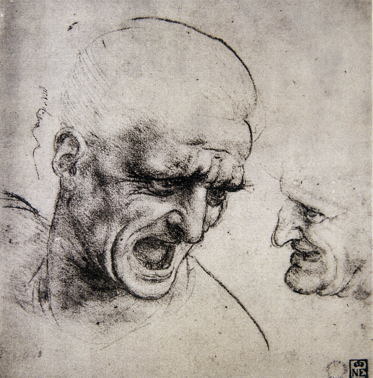 Leonardo da Vinci (Leonardo da Vinci) (1452 - 1519): Studie for slaget ved Anghiari (Imagine) av Leonardo da Vinci