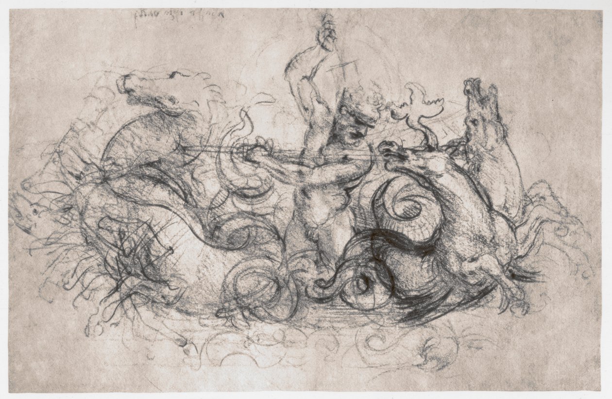 Neptun, c1504 av Leonardo da Vinci