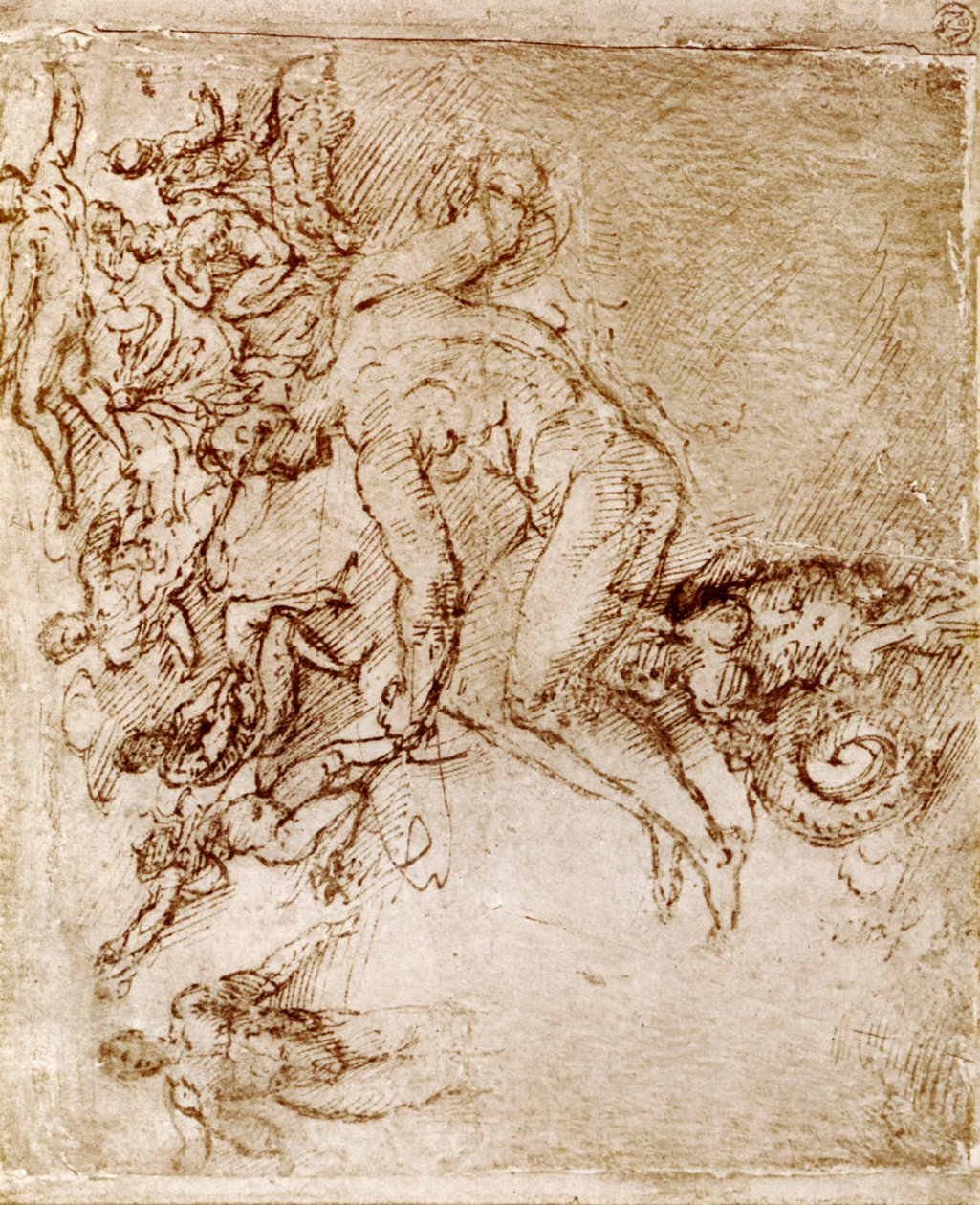 Penn- og blekkskisser av Leonardo Da Vinci, 1913. av Leonardo da Vinci