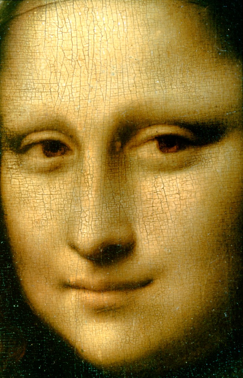 Portrett av Mona Lisa detalj, 1503-1506 av Leonardo da Vinci