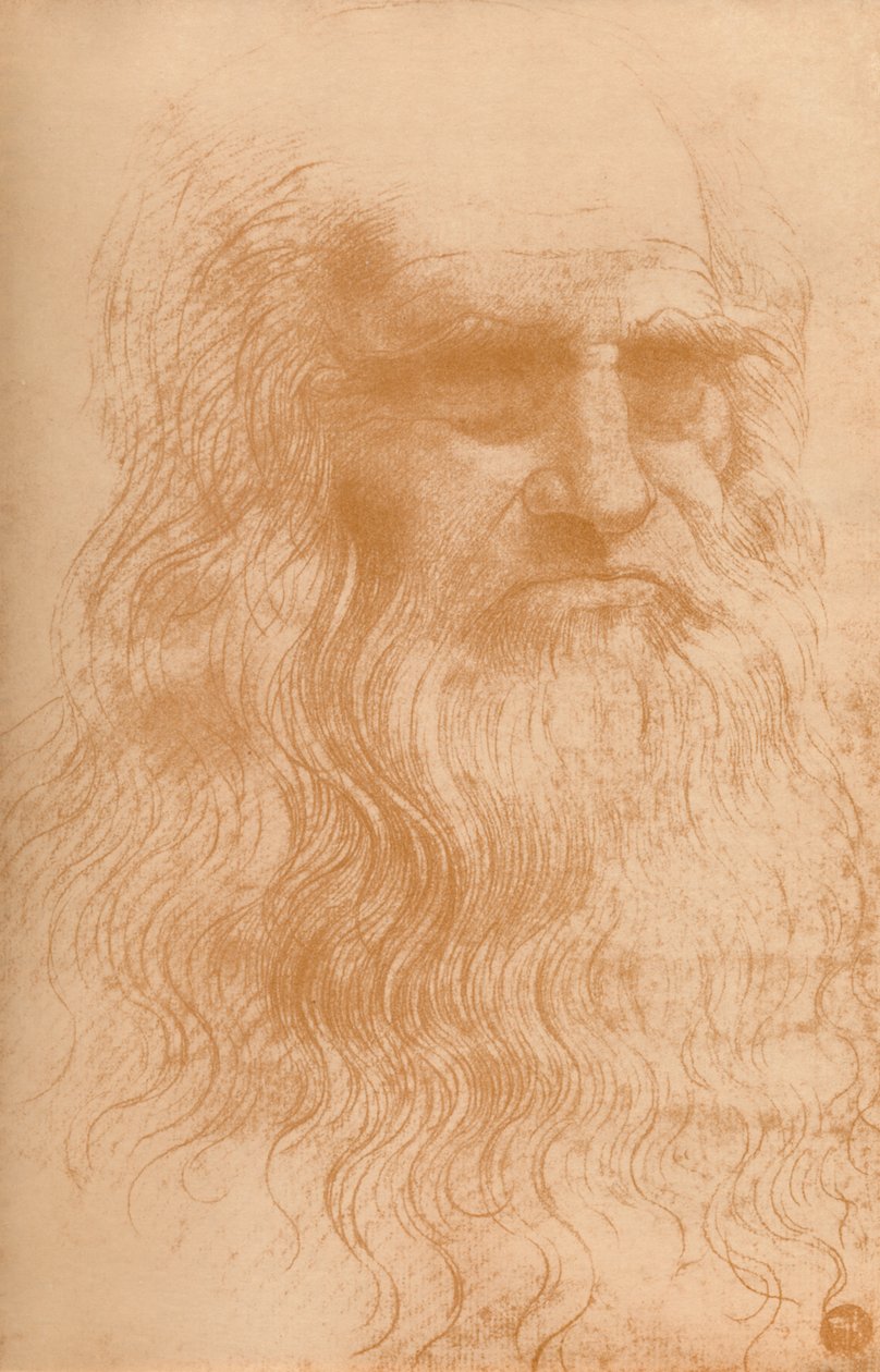 Portrait of a Man in Red Chalk, c1512, 1932 av Leonardo da Vinci