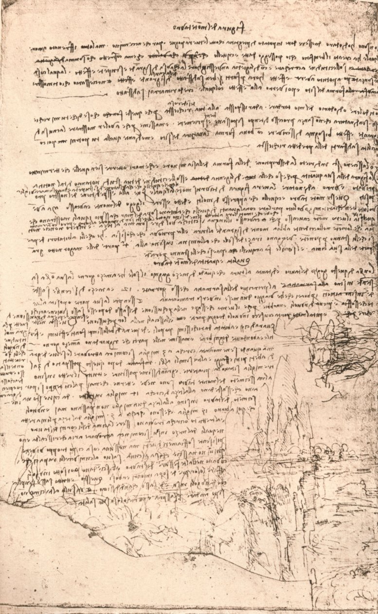 Skisse av armenske fjell, c1472-c1519 1883 av Leonardo da Vinci