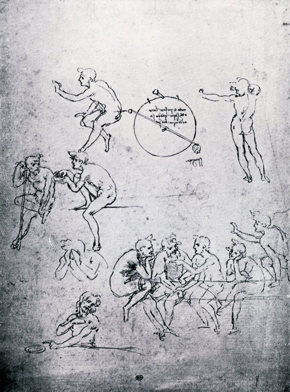 Studier for The Adoration of the Magi and The Last Supper, 1400-tallet 1930. av Leonardo da Vinci