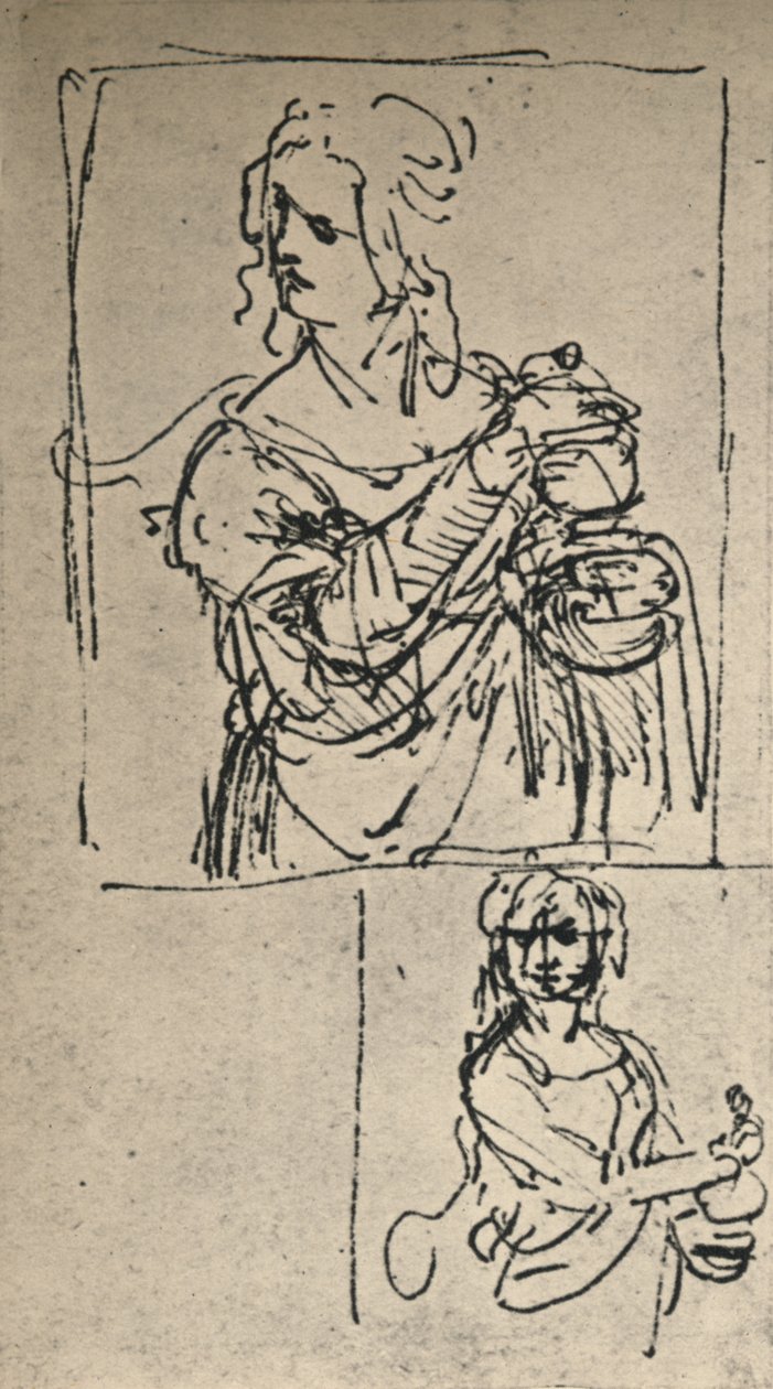 Studier for en St. Mary Magdalene, c1480-1482 1945 av Leonardo da Vinci