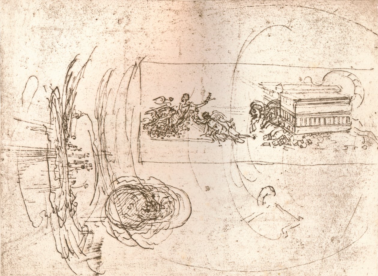 Studier for allegoriske komposisjoner, c1472-c1519 1883 av Leonardo da Vinci