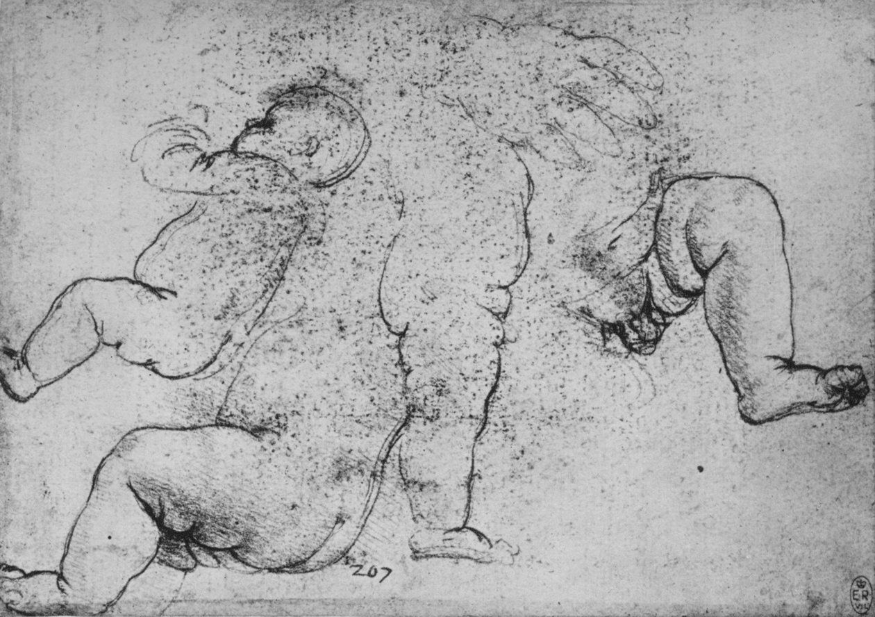 Studier av et barn, c1490 1945 av Leonardo da Vinci