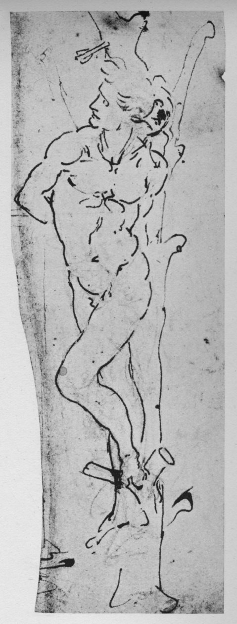 Studie for en St. Sebastian, c1480 1945 av Leonardo da Vinci