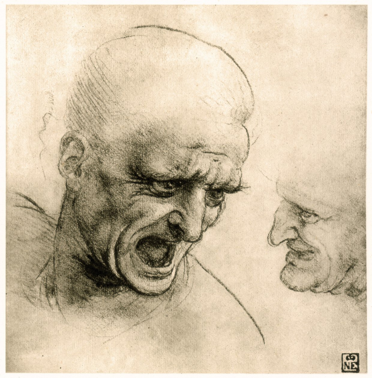 Studer for en krigers hode av Leonardo da Vinci
