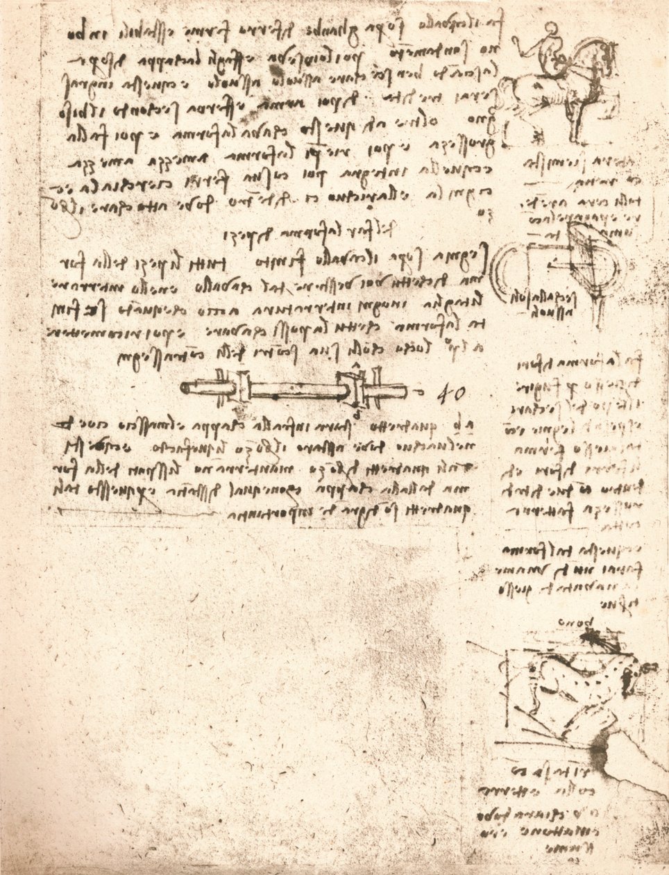 Studie for Sforza-monumentet, c1482-c1499 1883 av Leonardo da Vinci