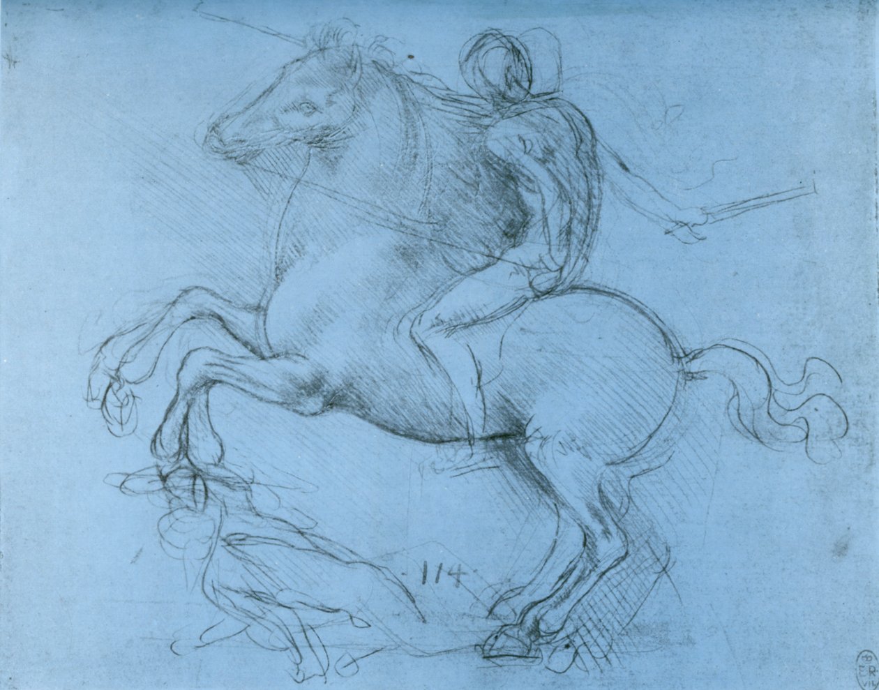 Studie for Sforza-monumentet, c1488-1493 1954. av Leonardo da Vinci