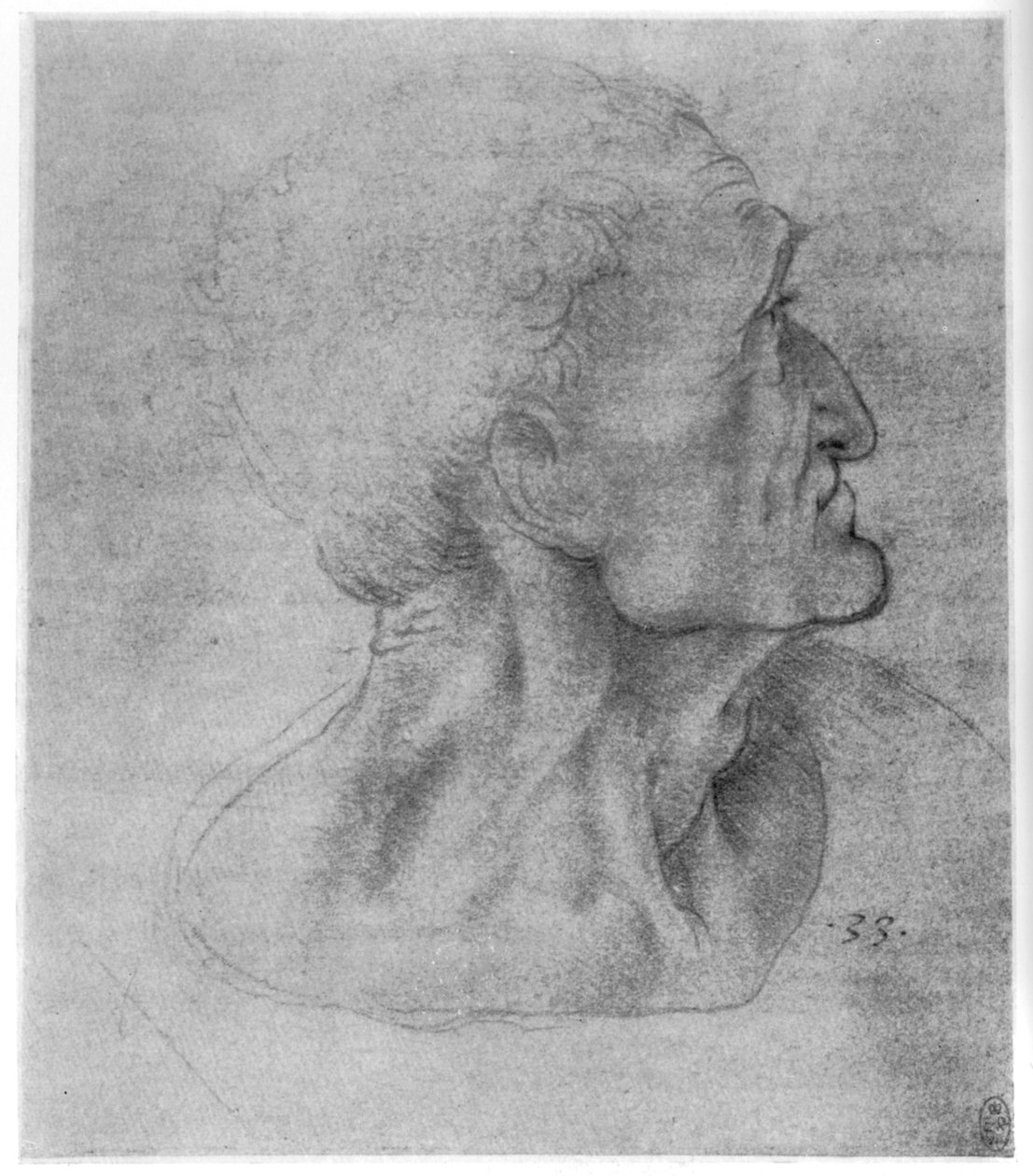 Studie av Judas for Nattverden, c1495 1954 av Leonardo da Vinci