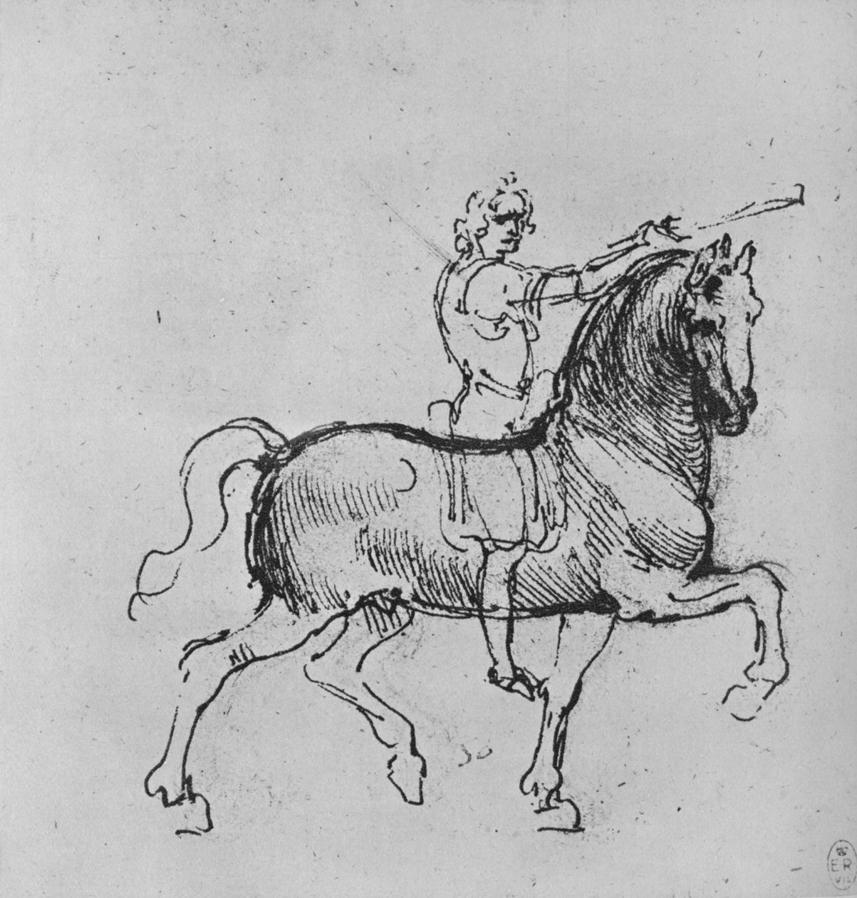 Study of a Horseman, c1480 1945 av Leonardo da Vinci