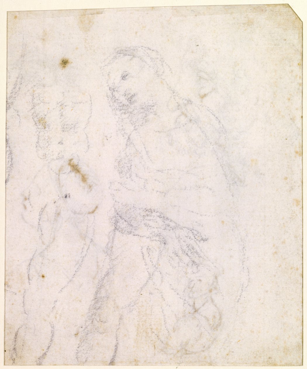Studie av en Madonna [baksiden] av Leonardo da Vinci