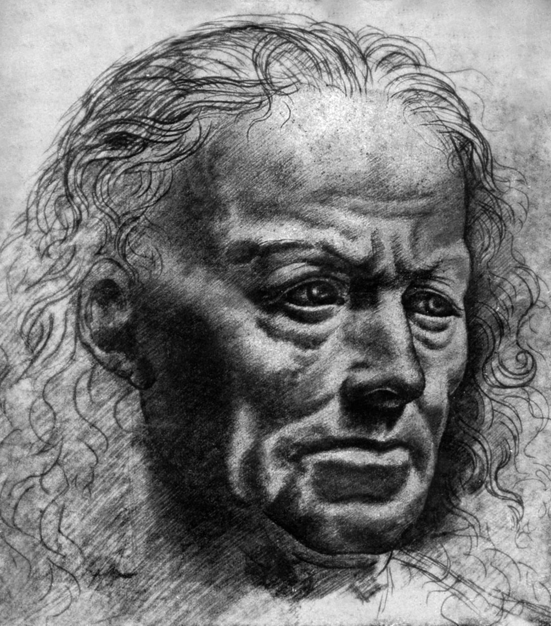Studie av uttrykk av Leonardo da Vinci
