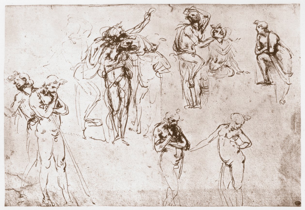 Kongenes tilbedelse, c1481 av Leonardo da Vinci