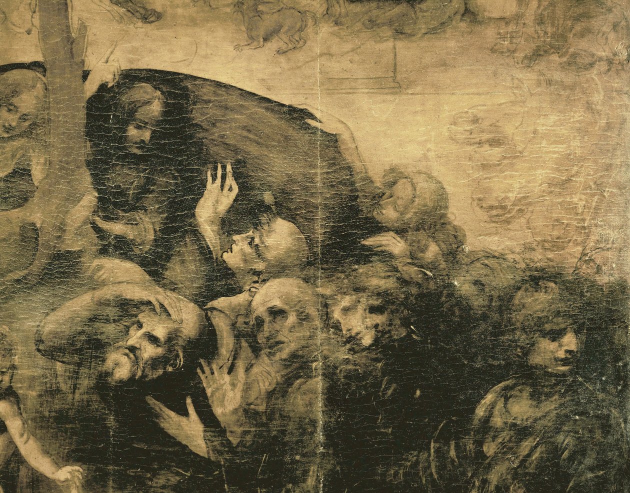 De vise menns tilbedelse (maleri på tre) av Leonardo da Vinci