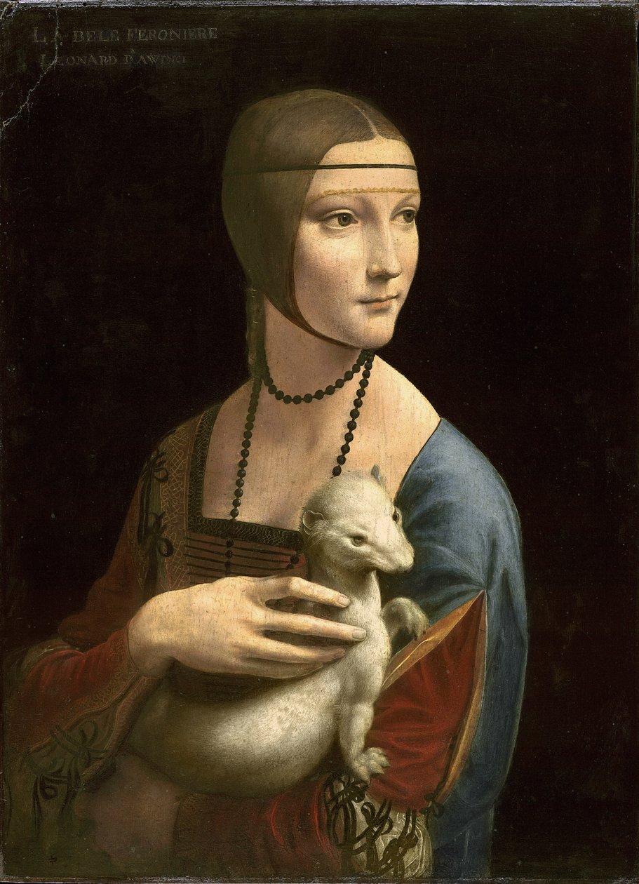 Damen med hermelinen (Cecilia Gallerani) av Leonardo da Vinci