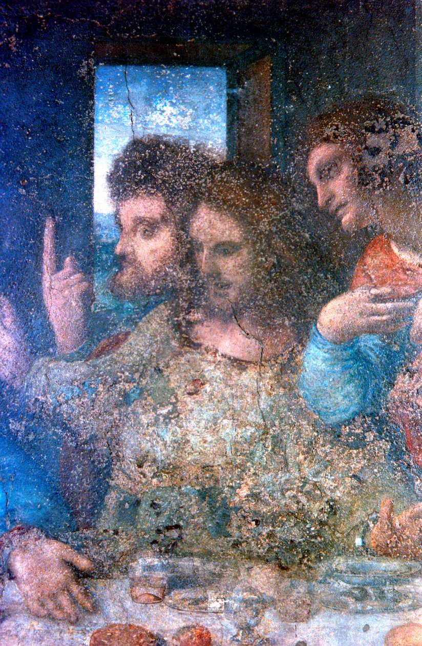 Det siste nattverd-detaljen, 1495-1498 av Leonardo da Vinci