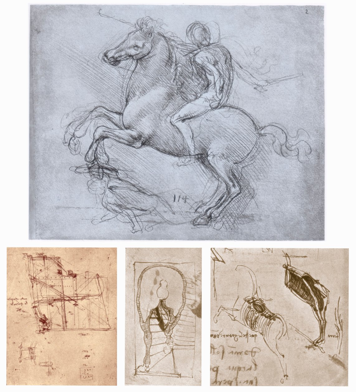 Sforza-monumentet, c1488-1493 av Leonardo da Vinci