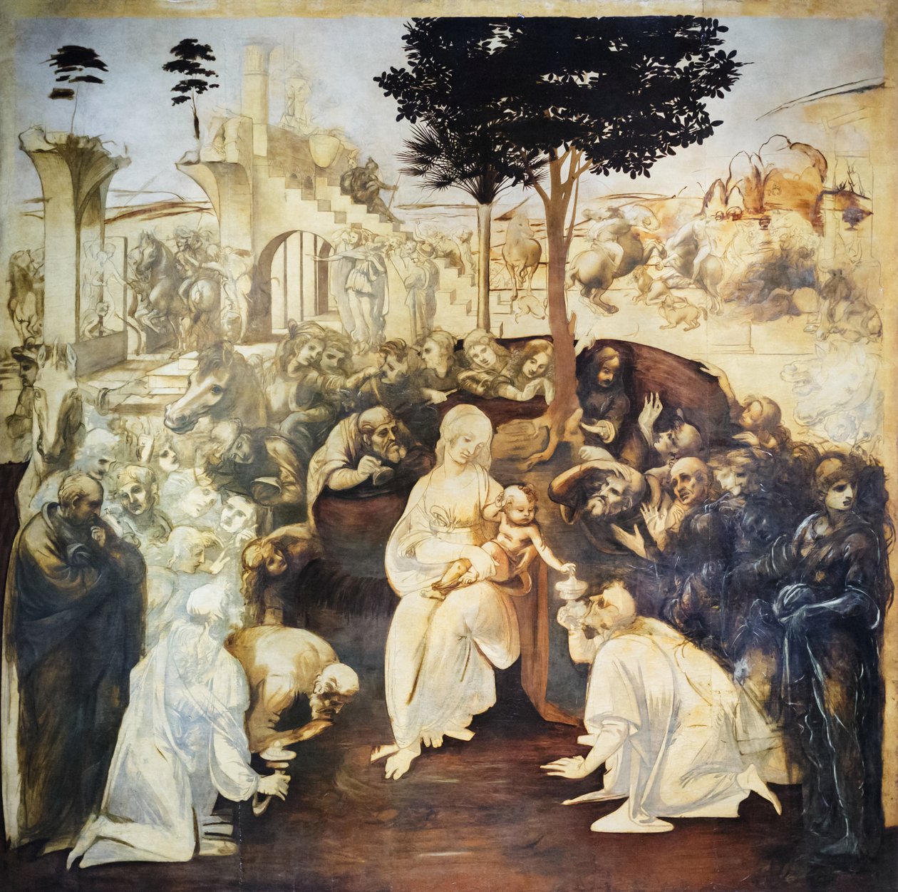Tilbedelsen av magiene av Leonardo da Vinci