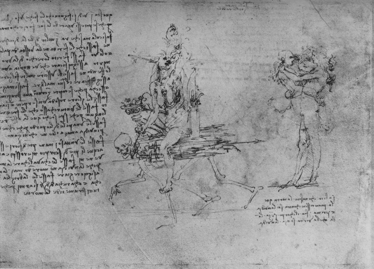 Two Allegories of Envy, c1480 1945 av Leonardo da Vinci