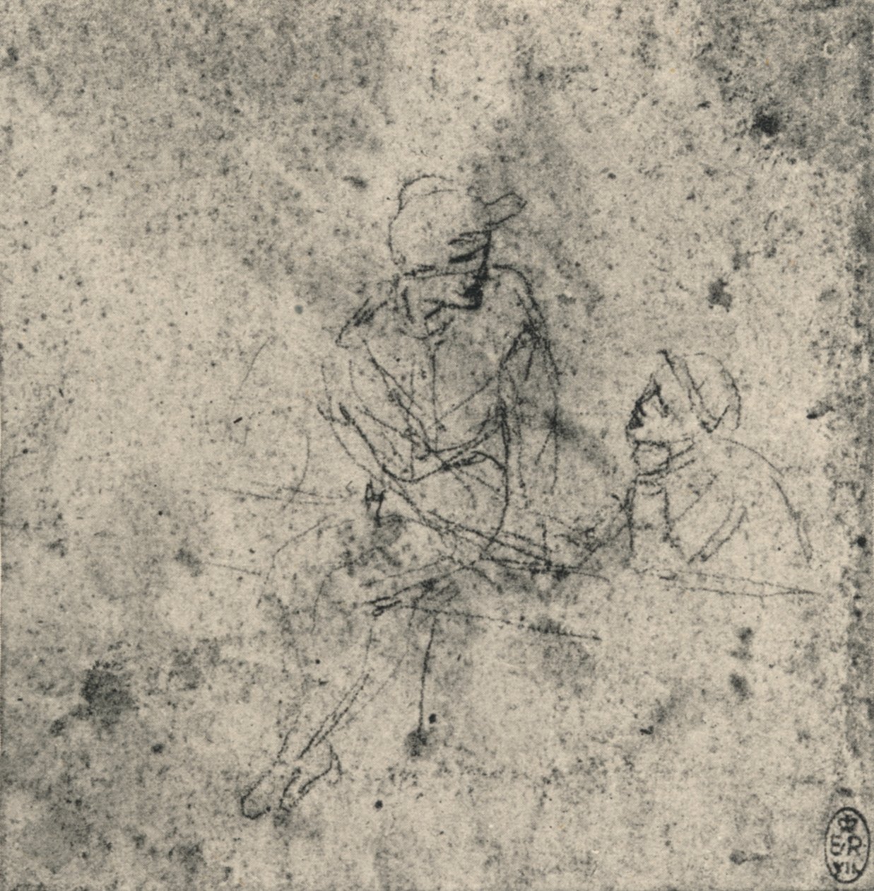 To figurer i samtale, c1480 1945 av Leonardo da Vinci