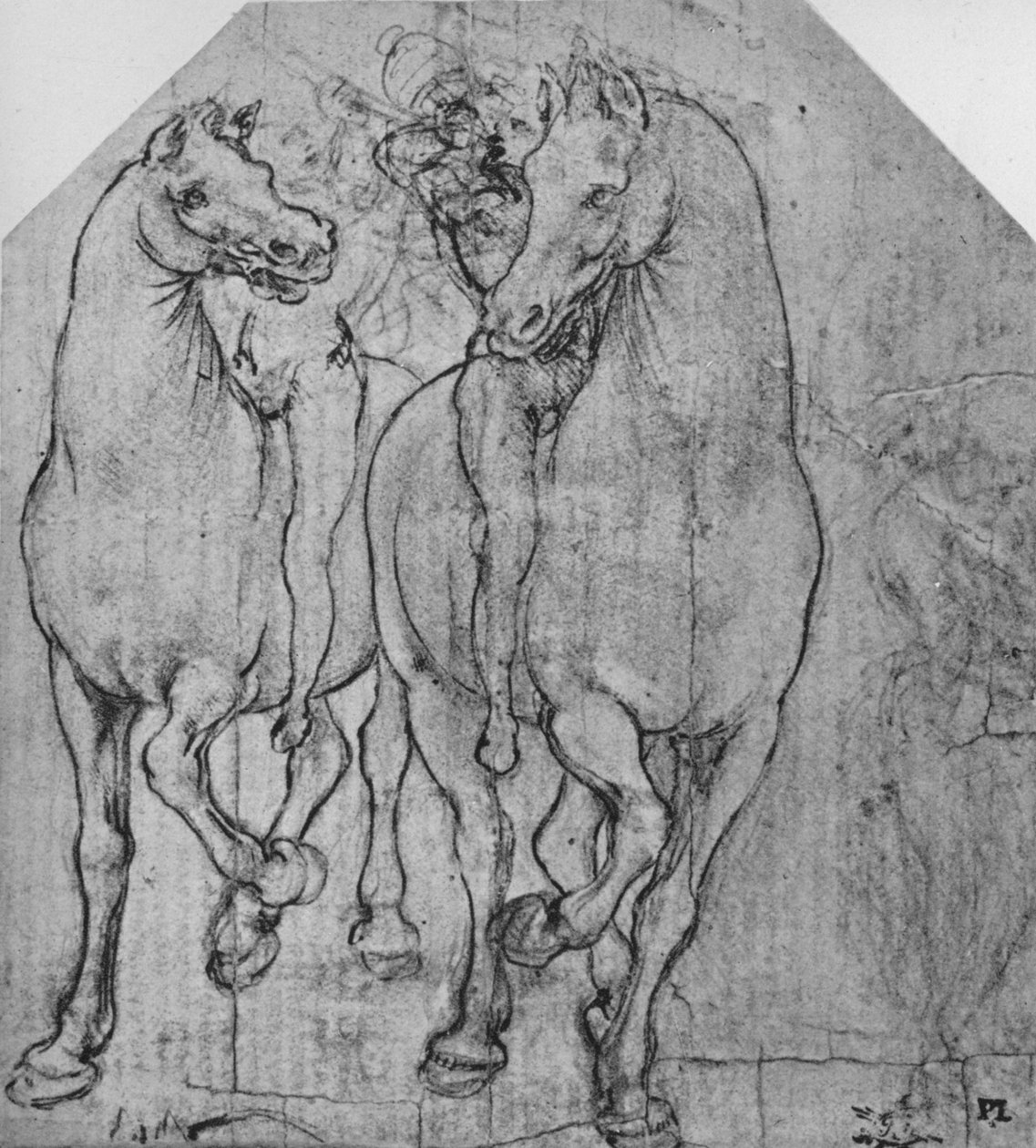 To ryttere, c1480 1945 av Leonardo da Vinci