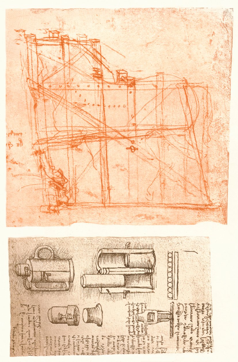 To tegninger, c1472-c1519 1883 av Leonardo da Vinci